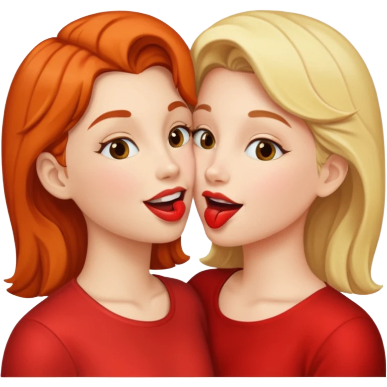 woman kissing another woman on the mouth emoji