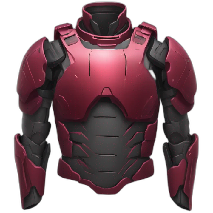 futuristic Autonomous Combat armored colored crimson breastplate arms emoji
