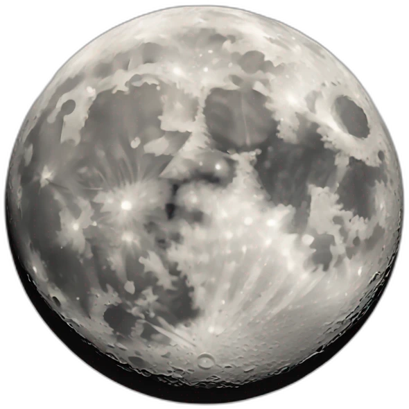 Realistic moon emoji