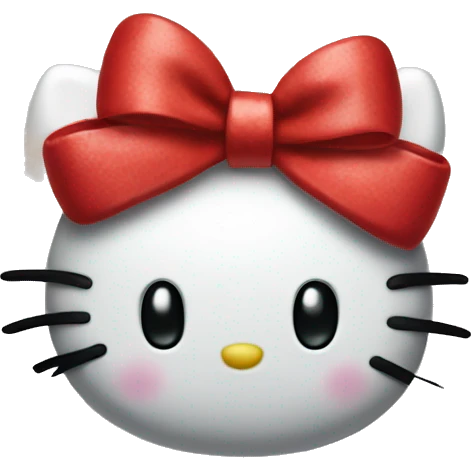 Hello kitty red bow emoji