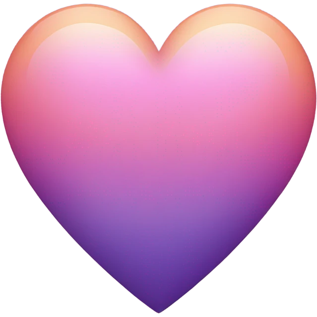 Purple heart ombre with peach colour and pink colour emoji