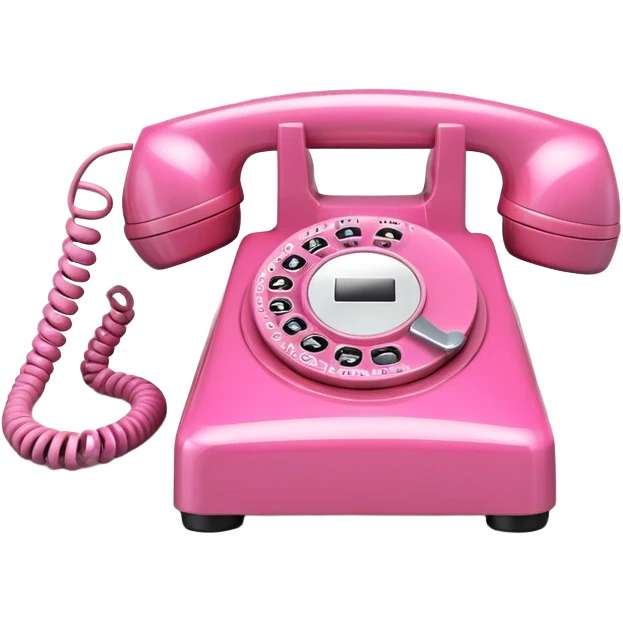 pink classic phone emoji