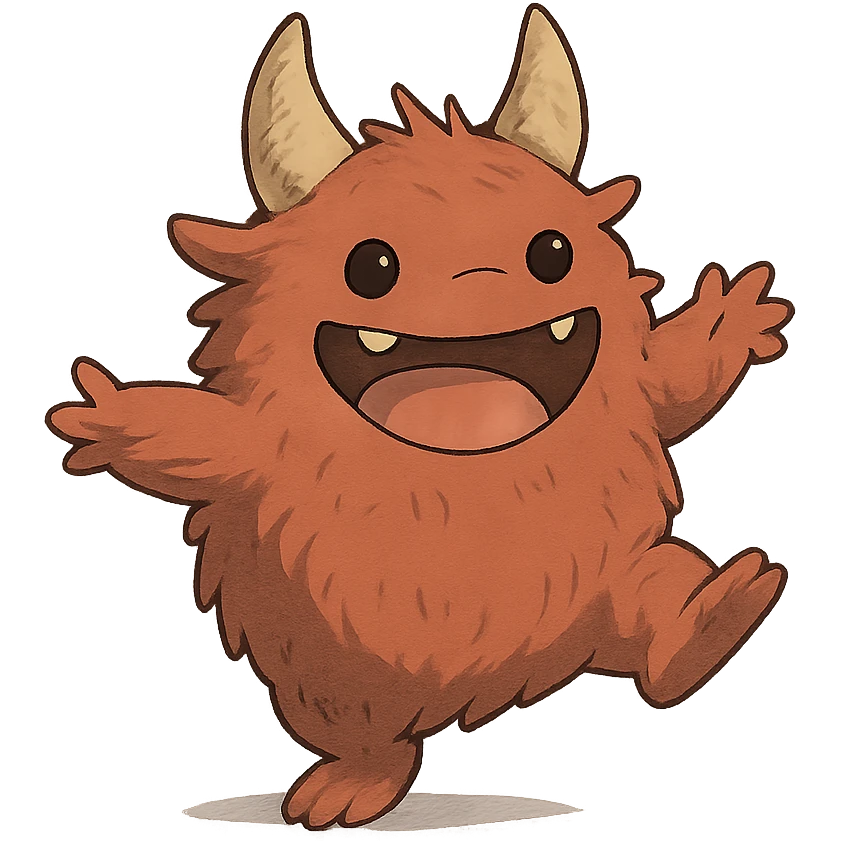 playful small monster emoji