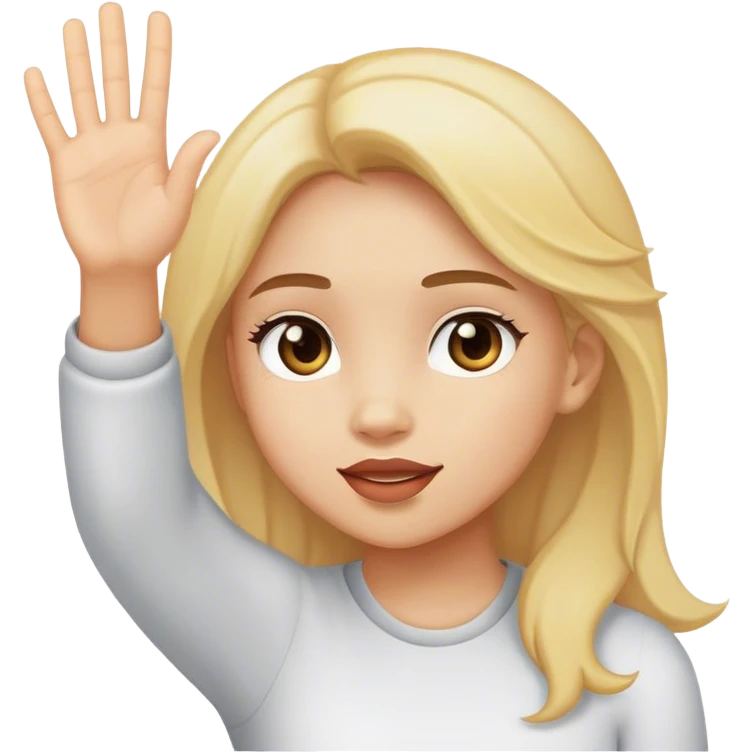 Girl with hand up whatever emoji