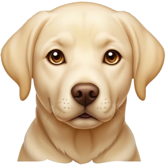 Cinematic Noble Cream Labrador Portrait Emoji, Poised and regal, with a strong, athletic build and a smooth, well-groomed cream Fur, deep-set soulful warm eyes, Simplified yet sharp and sophisticated features, highly detailed, glowing with a soft, dignified glow, high shine, intelligent and gentle, stylized with an air of grace, focused and attentive, soft glowing outline, capturing the essence of a watchful and loving companion, so majestic it feels as though it could bound out of the screen with effortless authority! emoji