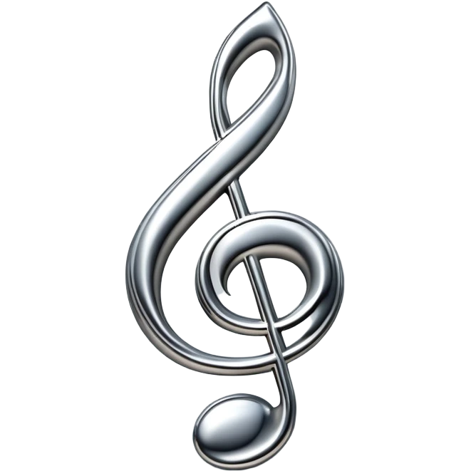3D music icon logo note  no background emoji