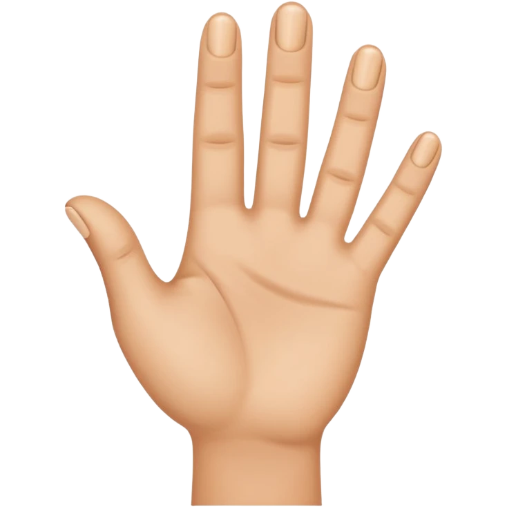 light brown hand with small finger raised emoji