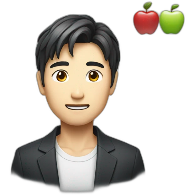 yuji itadori with apple emoji