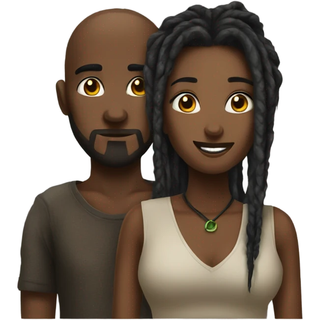 Dread head couple  emoji