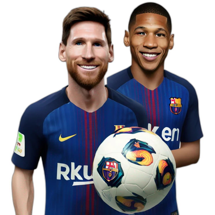 Messi With Mbappé emoji