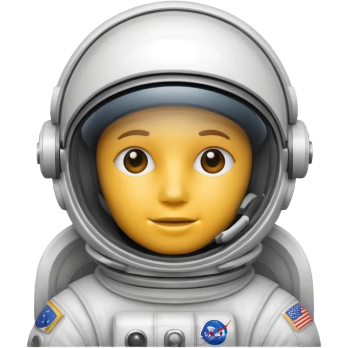 Astronaut helmet with White fiberglass material with subtle panel lines. emoji