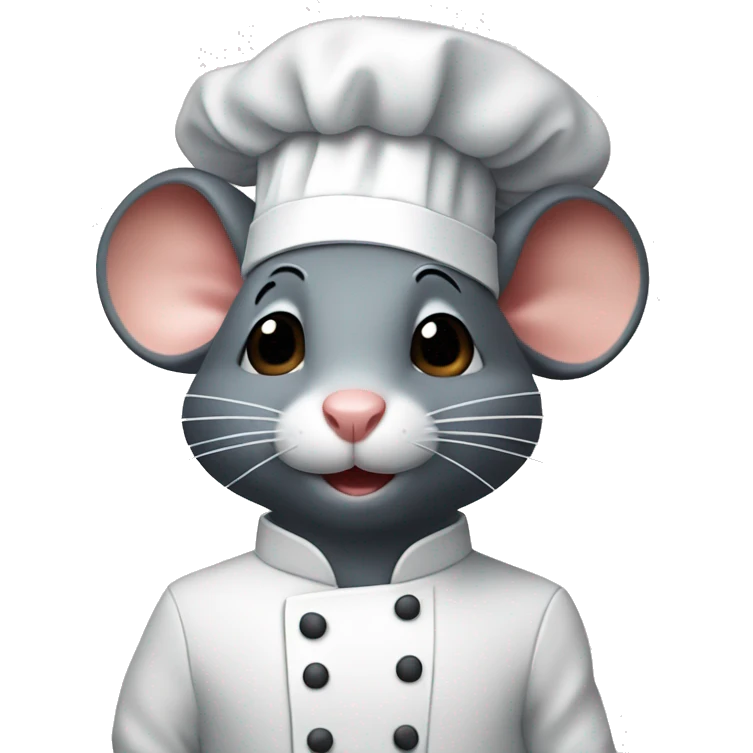 a rat named Remy inside a chef hat emoji