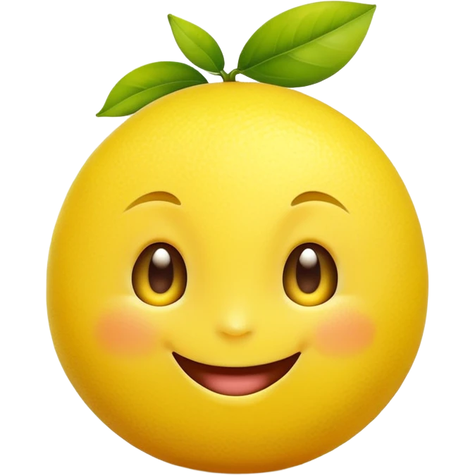 lemon with a cute face, playful emoji