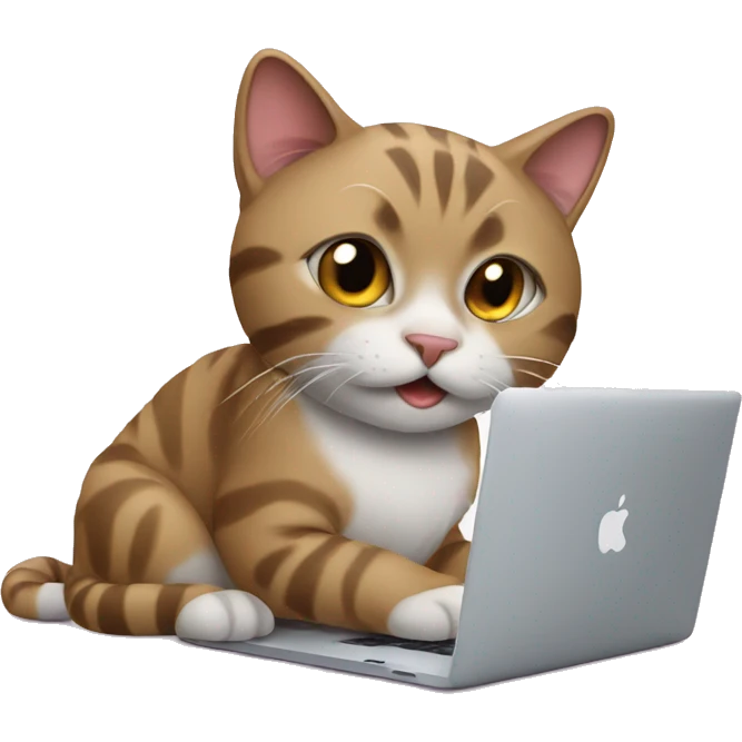 Cat with MacBook  emoji