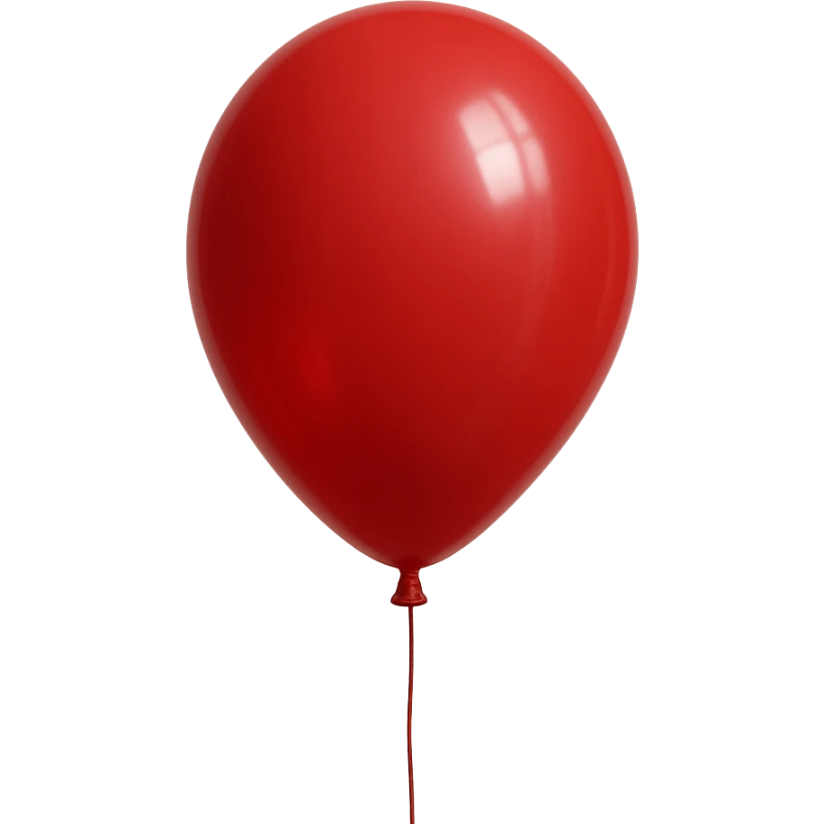 palloncino rosso, iperrealistica 4k emoji