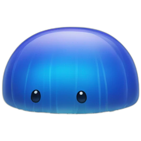 Neo blue jellyfish emoji