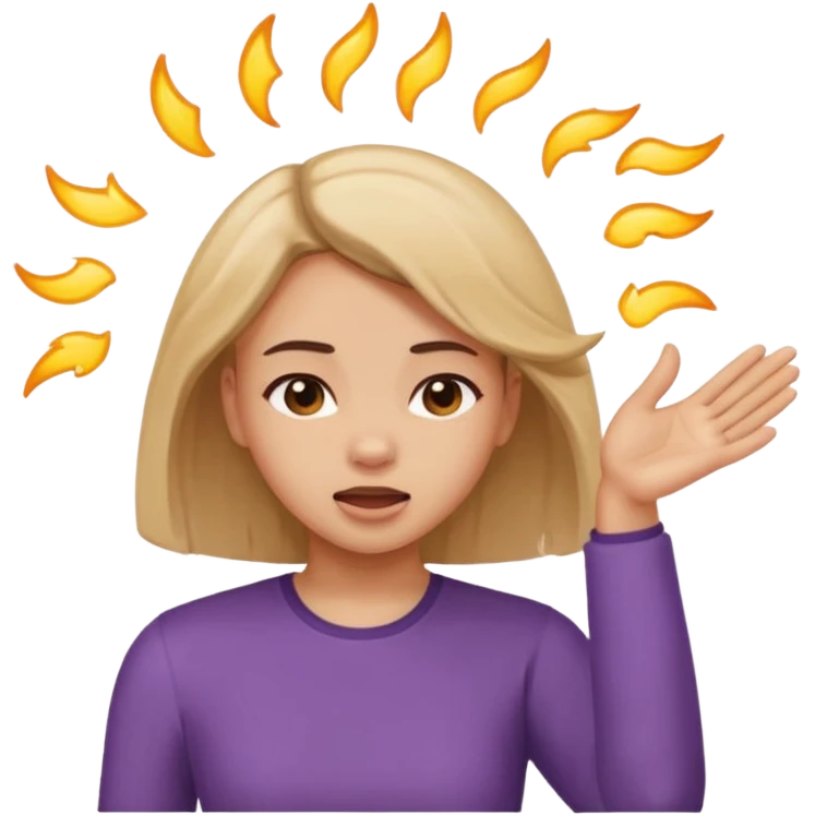 Girl smacking her head and shaking it emoji