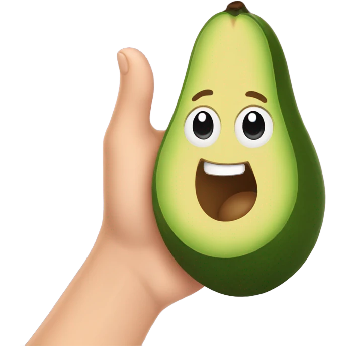 avocado waving hand emoji