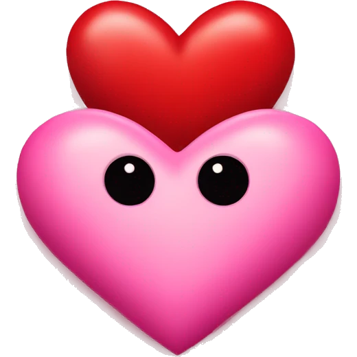 pink and red valentines heart craft emoji