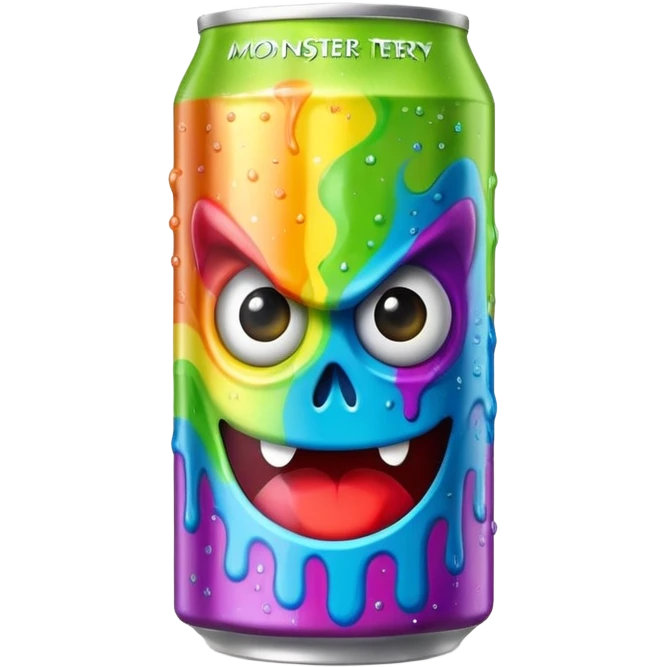 Rainbow Monster energy drink emoji