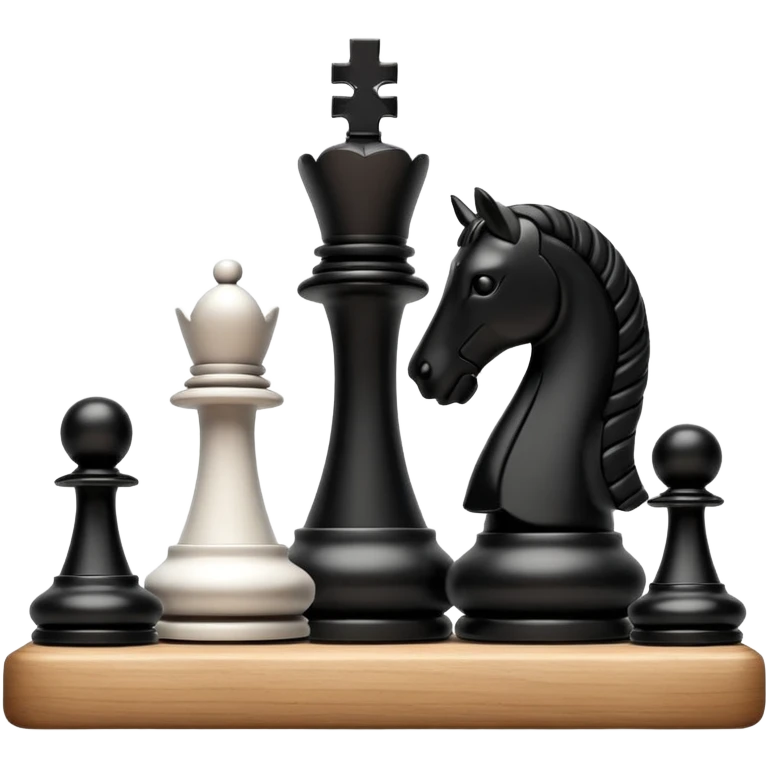 black and white chess figures emoji