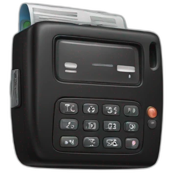 Retro black pager 📟 emoji