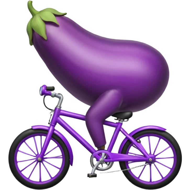 eggplant on a bike emoji