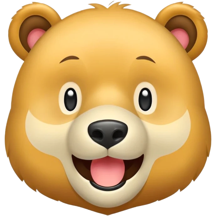 Realizamos un emoji de un oso riéndose  emoji