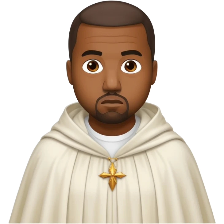 Kanye west in a white cloak emoji