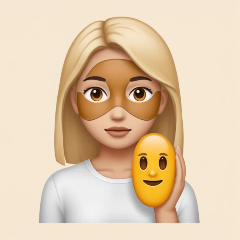 a selfcare emoji girl in facepack emoji