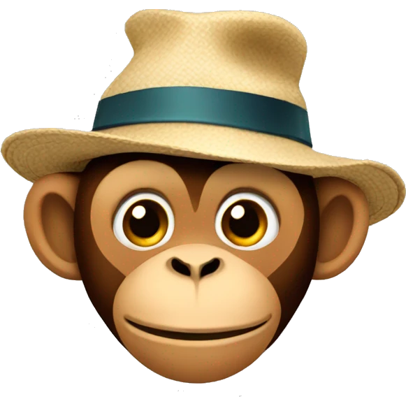 Monkey with hat emoji