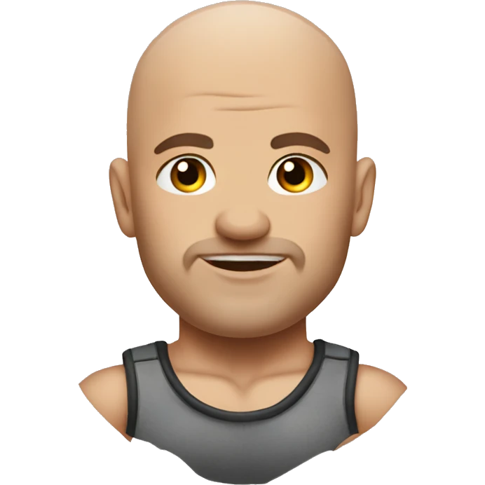 bald muscle man tattoos  emoji