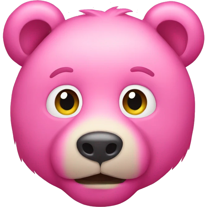 Pink bear emoji