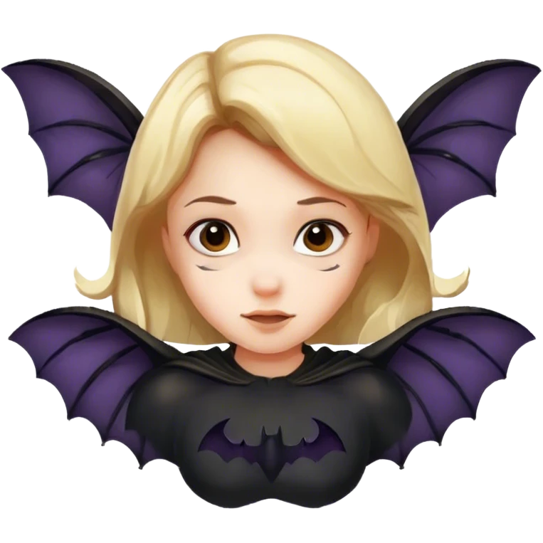 cute girl bat flying emoji