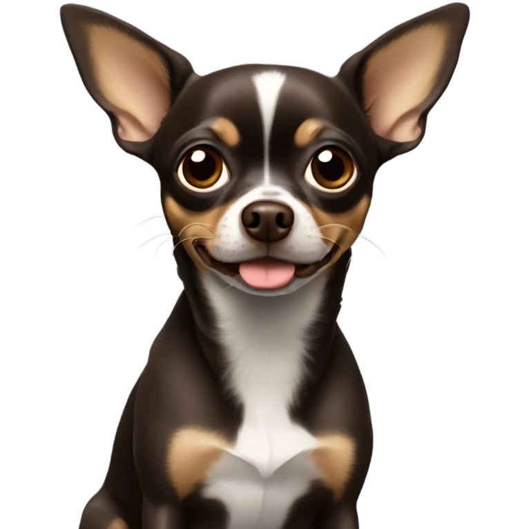 Dark brown chihuahua  emoji