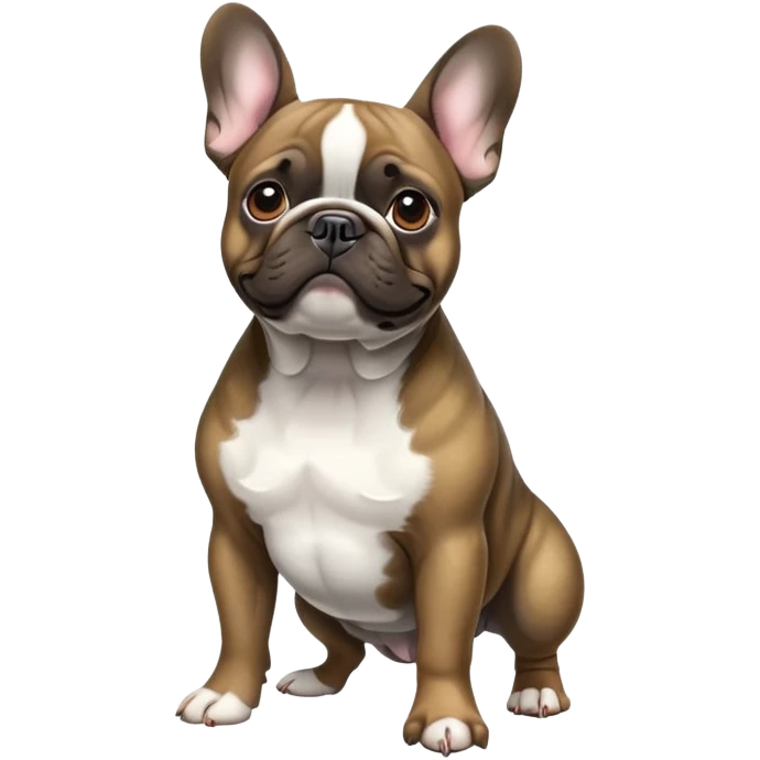 A french bulldog standing up emoji