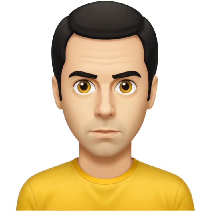 Sacha Baron Cohen with yellow shirt emoji