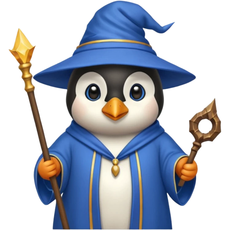 Penguin Wizard emoji