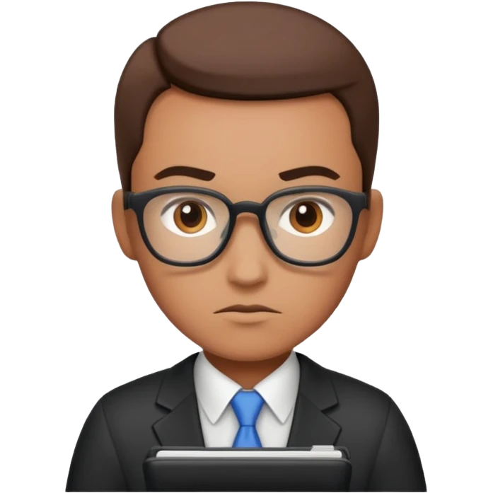 A calculating strategist emoji