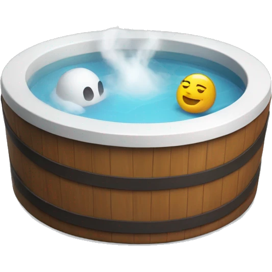 Hot tub with steam emoji