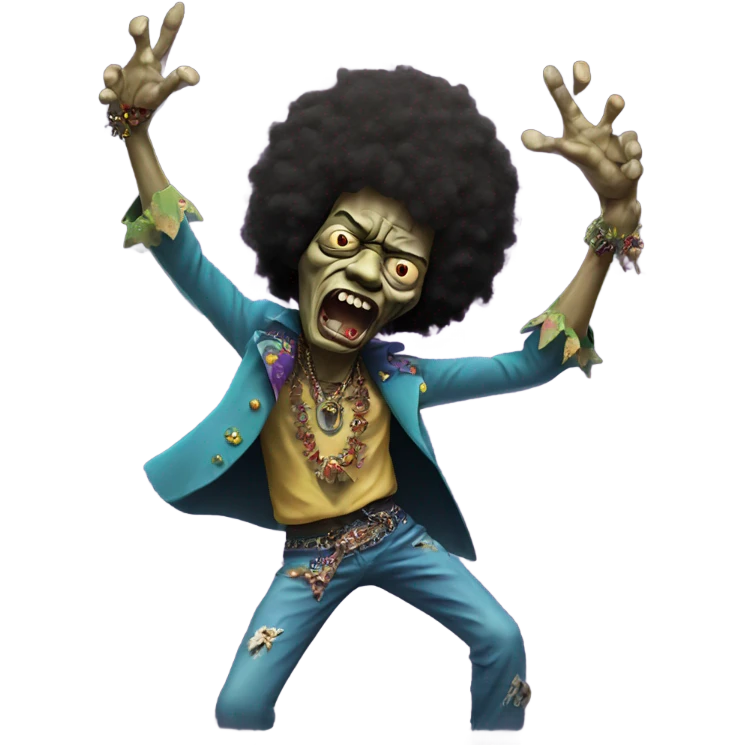 jimi hendrix zombie dancing emoji
