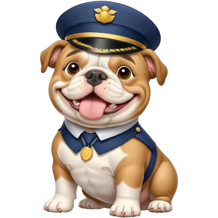 English bulldog postman emoji