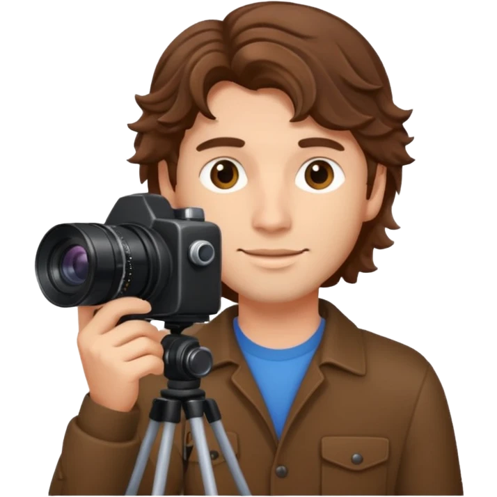 guy with brown wavy hair, holding camera 



















 emoji