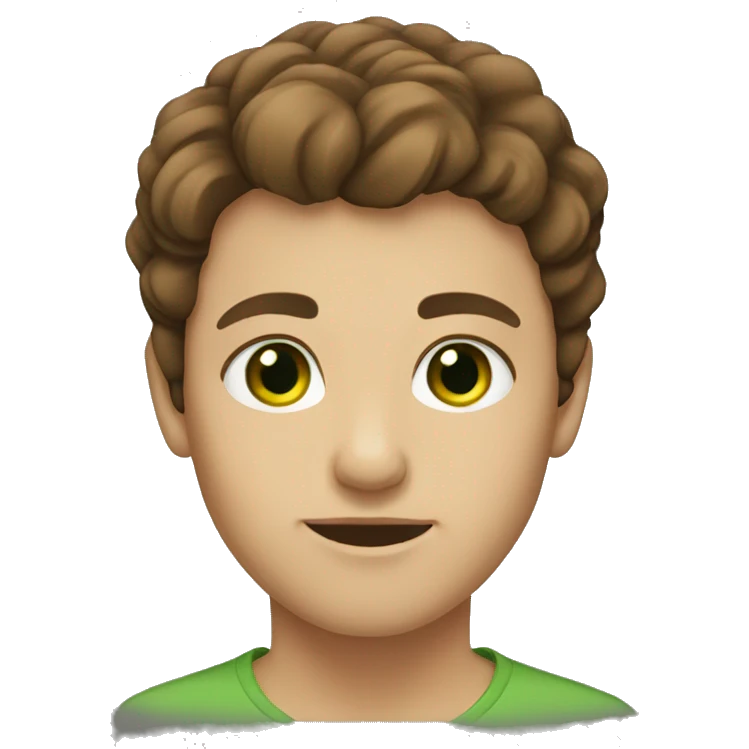 Brown hair green eyes emoji