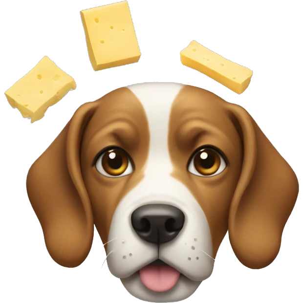 dog with butter on head emoji
