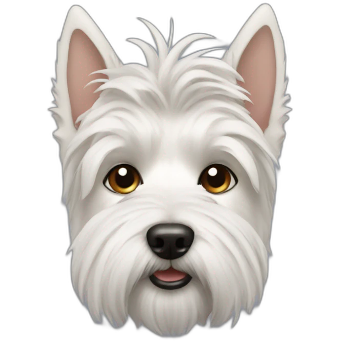 Westie with beard guy emoji