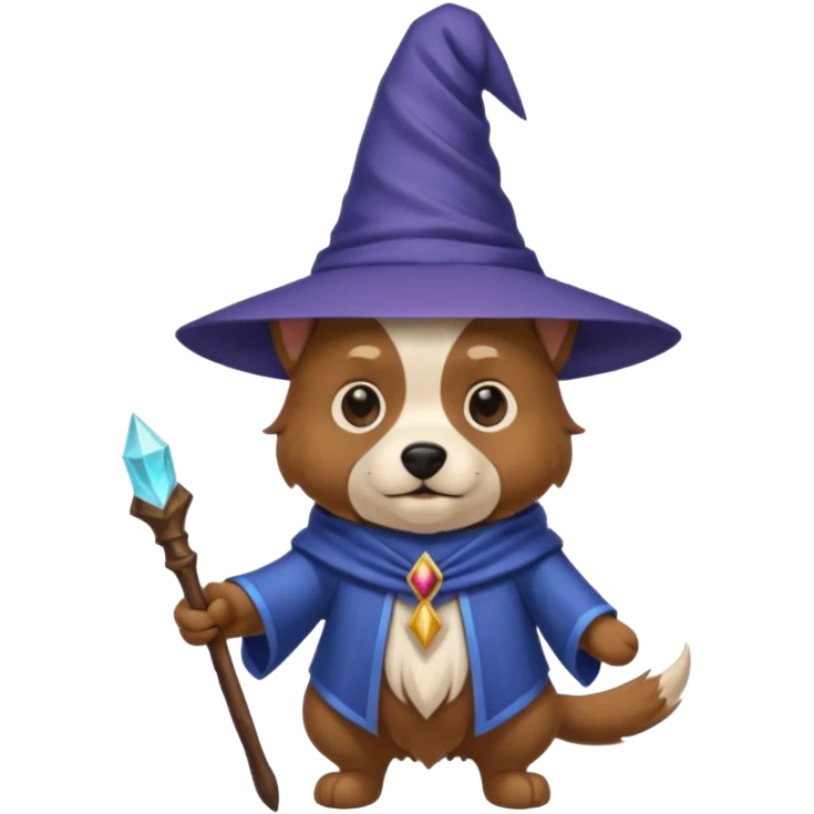Dog wizard emoji