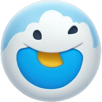 Un círculo azul con una palomita blanca en el centro emoji