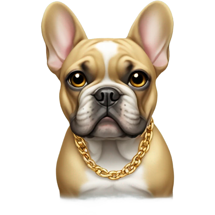 French bulldog with gold chain  emoji