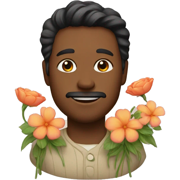Hombre con flores emoji